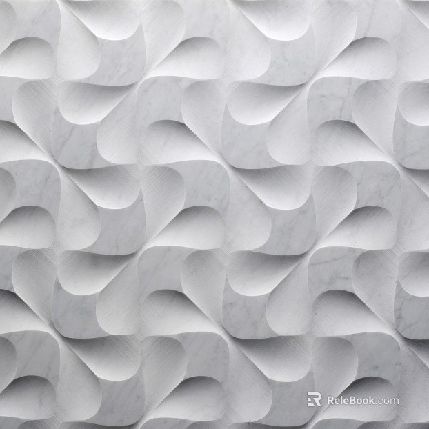 Art Brick Cream White Wave Brick texture