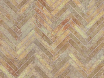 Retro warm yellow herringbone pattern antique brick floor texture (ID:ffaeh937816)