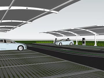 Modern new energy vehicle charging station texture (ID:ffaeh598041)