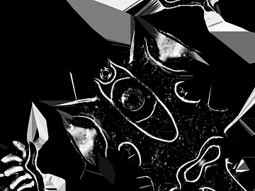 Black and white abstract art decorative painting texture (ID:ffaeh235596)