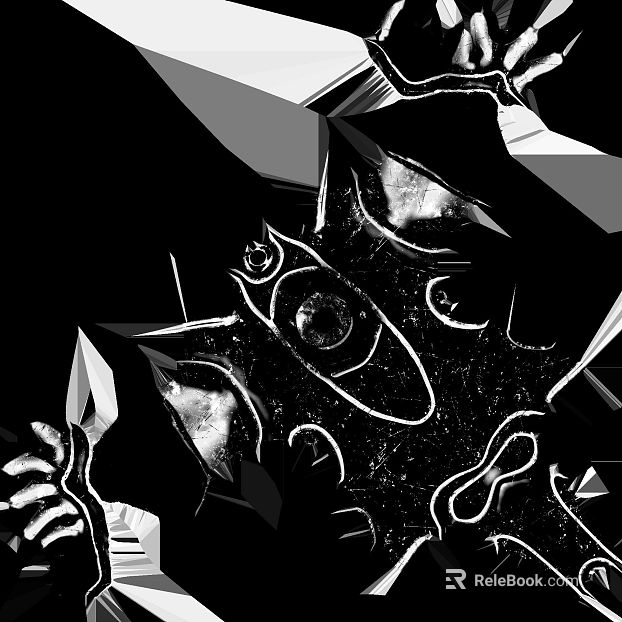 Black and white abstract art decorative painting texture