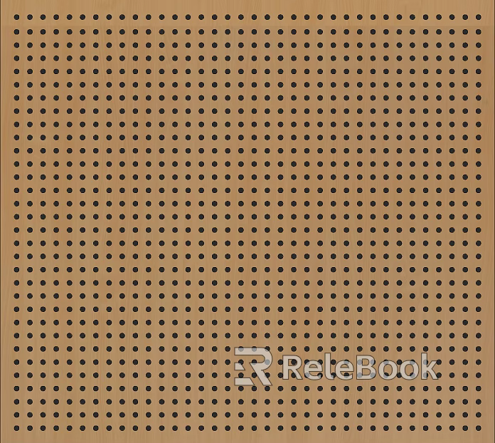 Sound Absorbing Board Wood Color Orifice Plate texture