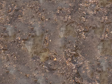 Yellow wet dirt road ground texture (ID:ffach322271)