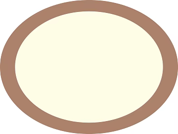 Light Brown Edge Rice White Round Porcelain Plate 3d model