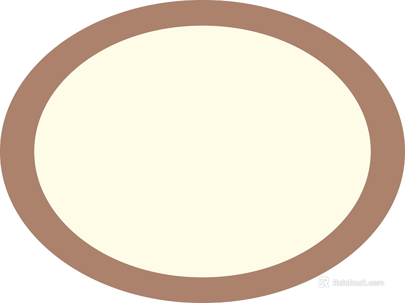 Light Brown Edge Rice White Round Porcelain Plate texture