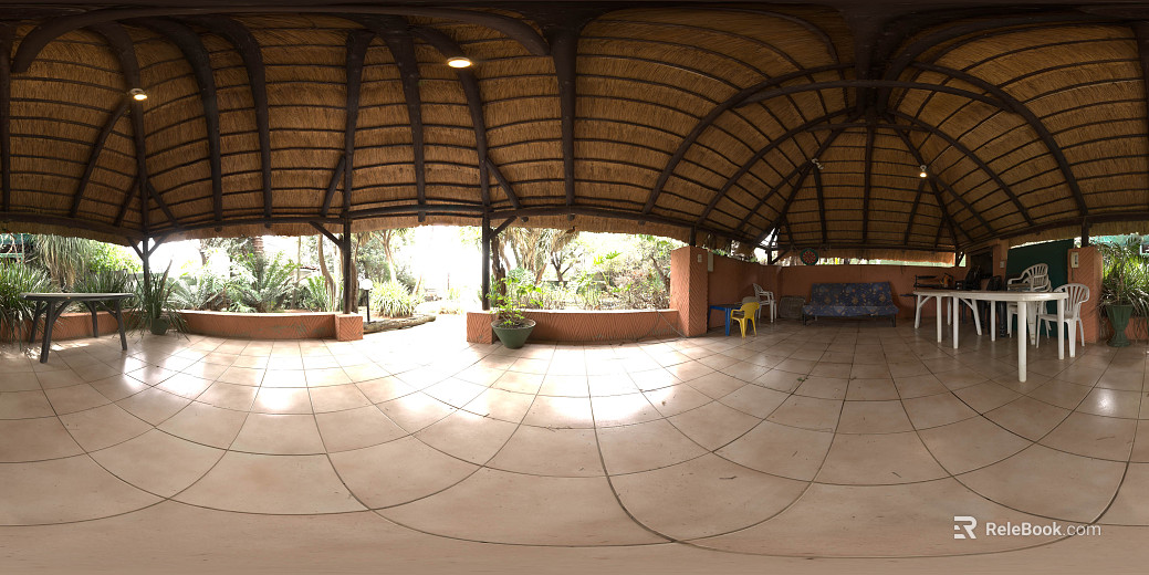Courtyard Restaurant Daytime HDR texture