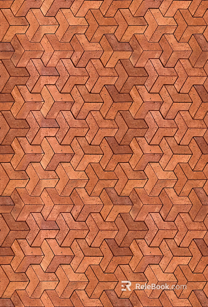 Abstract geometric red clay brick texture