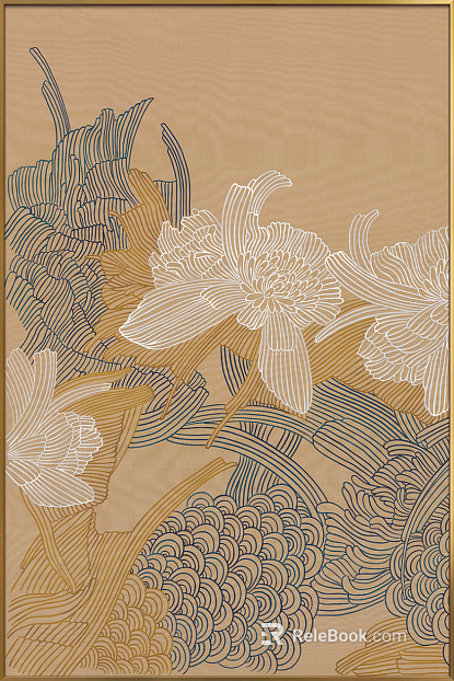 Plant painting texture