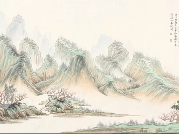 chinese landscape painting texture (ID:ffach474954)