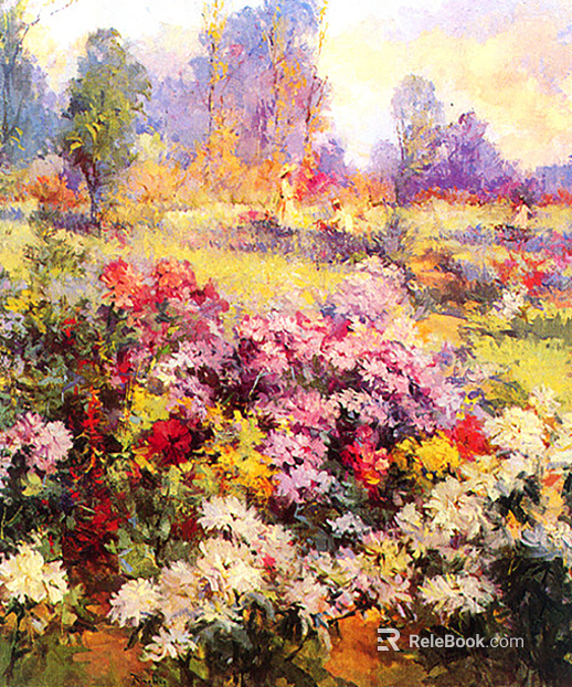 Modern plant decorative painting texture