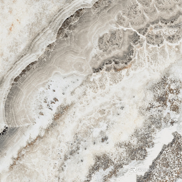 Gray-and-white water-patterned marble background wall texture