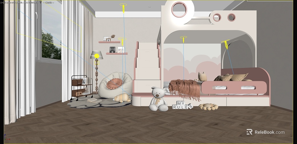 Dark gray herrings wooden floor children's room texture
