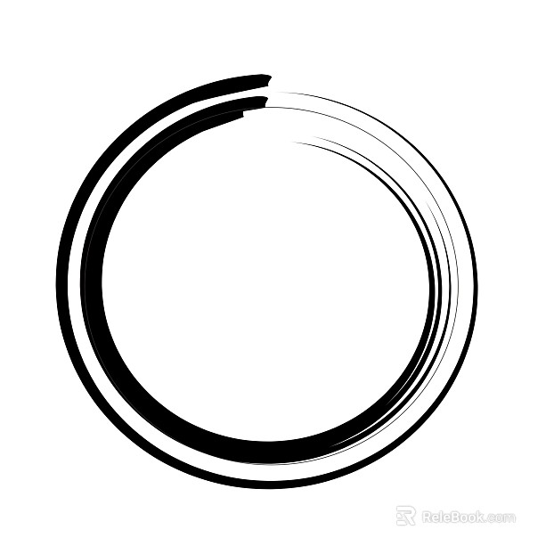 Chinese style ink ink ring round border ink texture