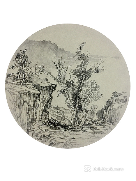 circle frame painting texture