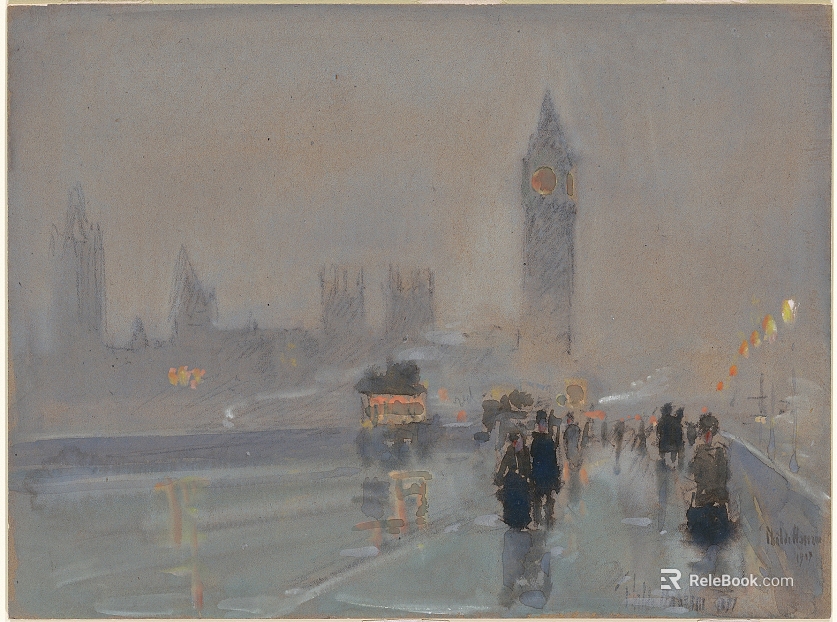 Fog City Scenery Decorative Painting texture