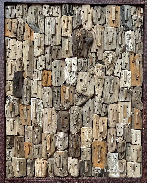 Quiet abstract wooden face texture decorative painting texture