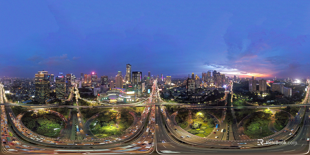 city overpass night view hdri texture