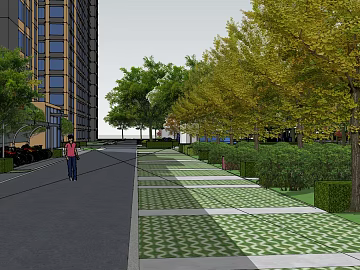 Modern Community Trail Landscape Map texture (ID:ffaeh191084)