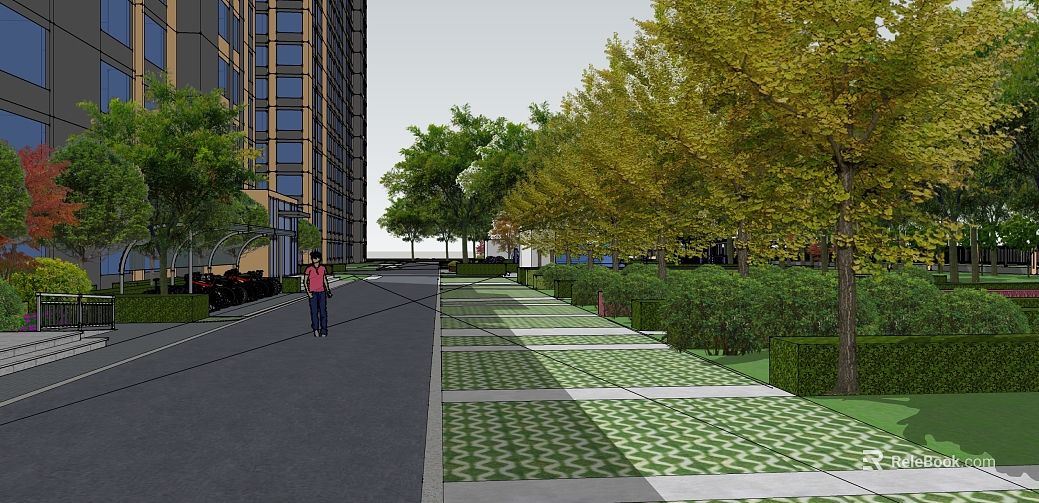 Modern Community Trail Landscape Map texture
