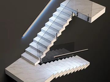 Light Luxury White Marble Indoor Stair Step texture (ID:ffaeh305736)