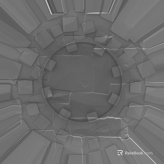 Dark Grey Broken Stone Texture Map texture