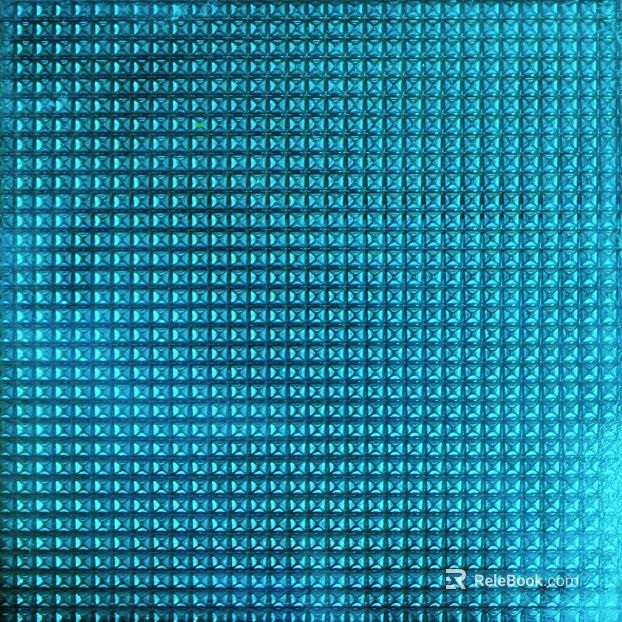 Cyan-blue textured glass decorative surface texture