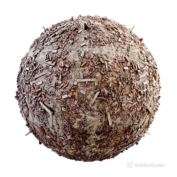 Damage ground PBR texture