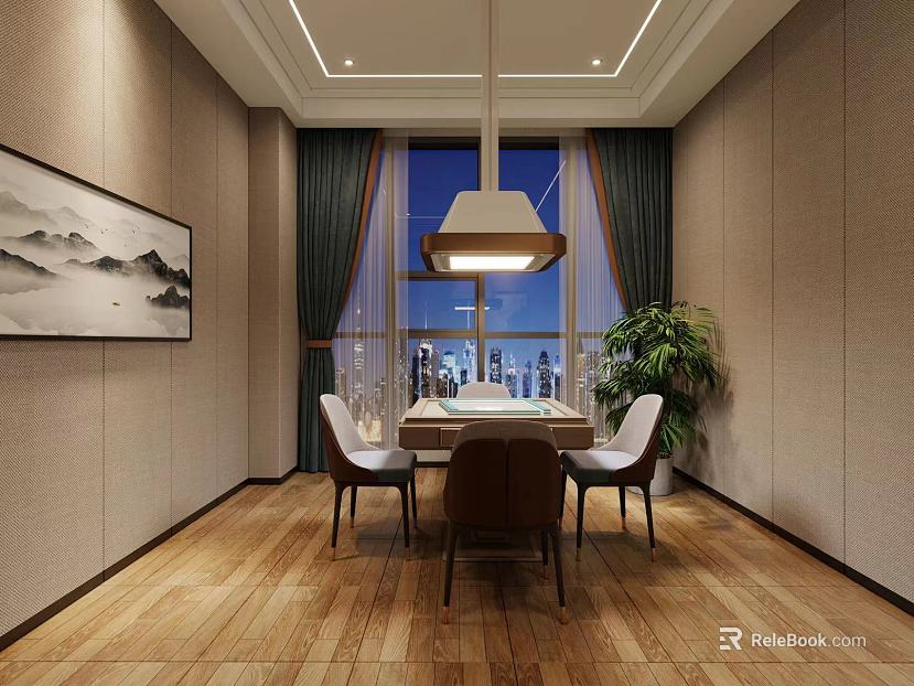 Light Luxury Light Brown Wood Floor Chess and Card Room texture