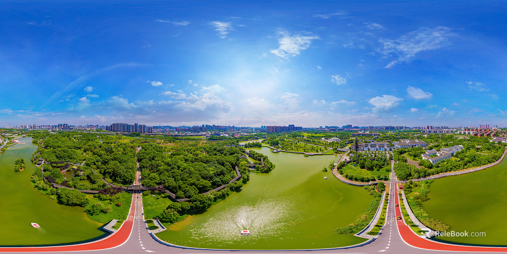 HDR City Eco Park Panorama texture