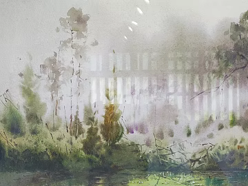 Ink landscape texture (ID:ffach139285)