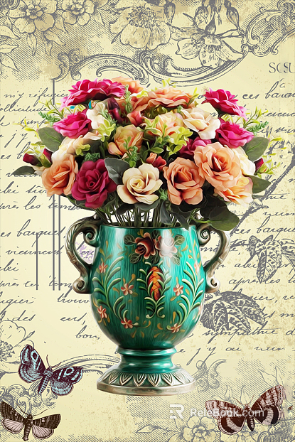 Plant painting texture