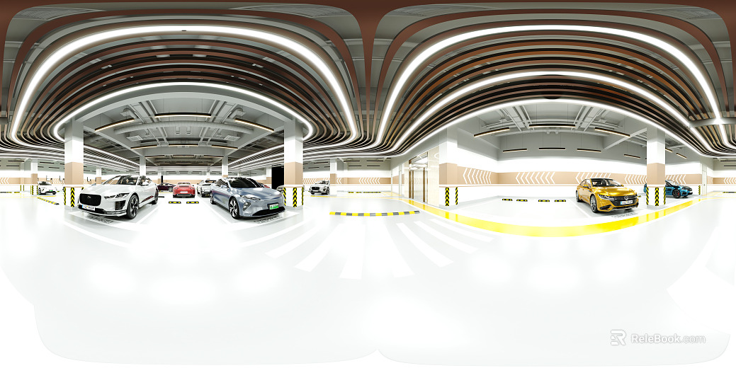 Modern Car Showroom Parking Garage texture