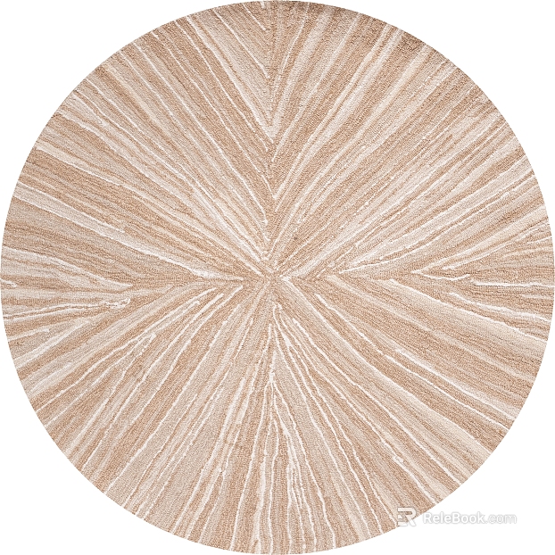 Light Beige Radiated Round Carpet texture