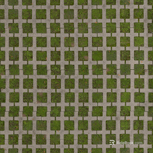 grass-planting brick texture