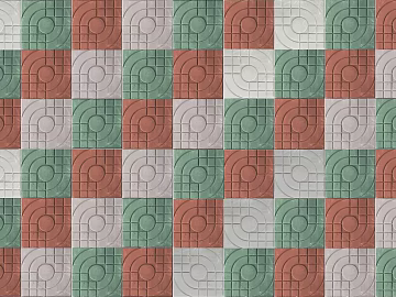 Permeable brick, pedestrian brick, ground patchwork tile, outdoor floor tile texture (ID:ffach911274)