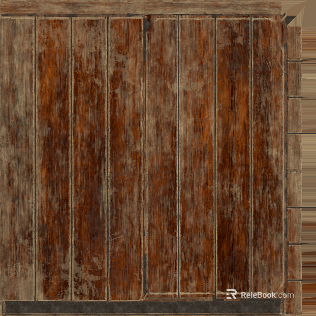 Retro brown dilapidated wood wall decoration texture