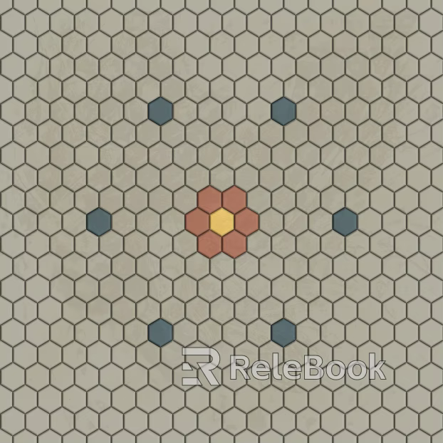 Hexagonal Brick Hexagonal Color Small Square Brick Seamless texture