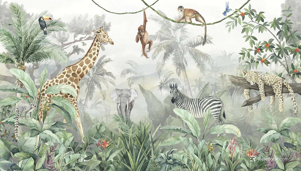 animal and plant pattern texture