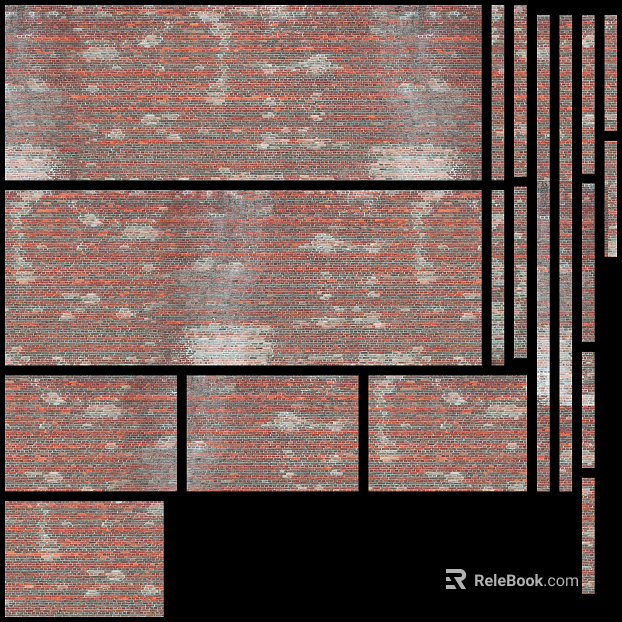 brick wall dilapidated cement red brick wall texture