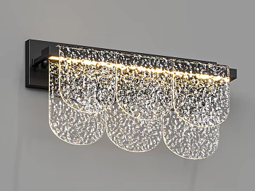 Transparent Art Glass Light Luxury Wind Wall Lamp texture (ID:ffaeh030171)