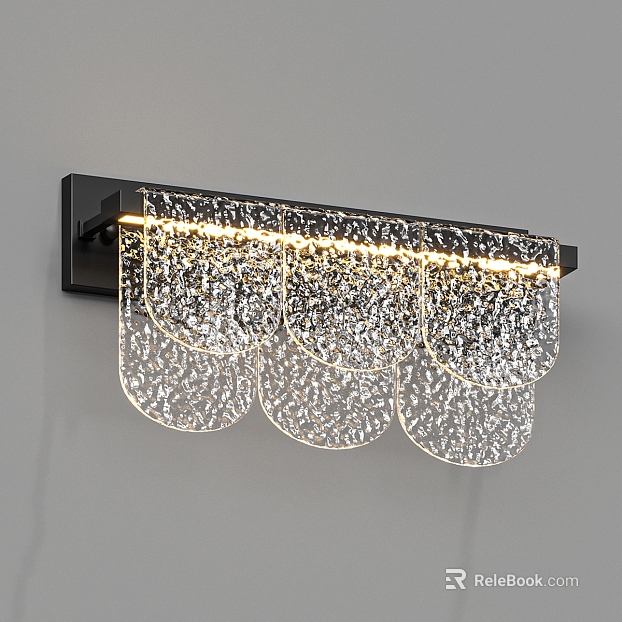 Transparent Art Glass Light Luxury Wind Wall Lamp texture