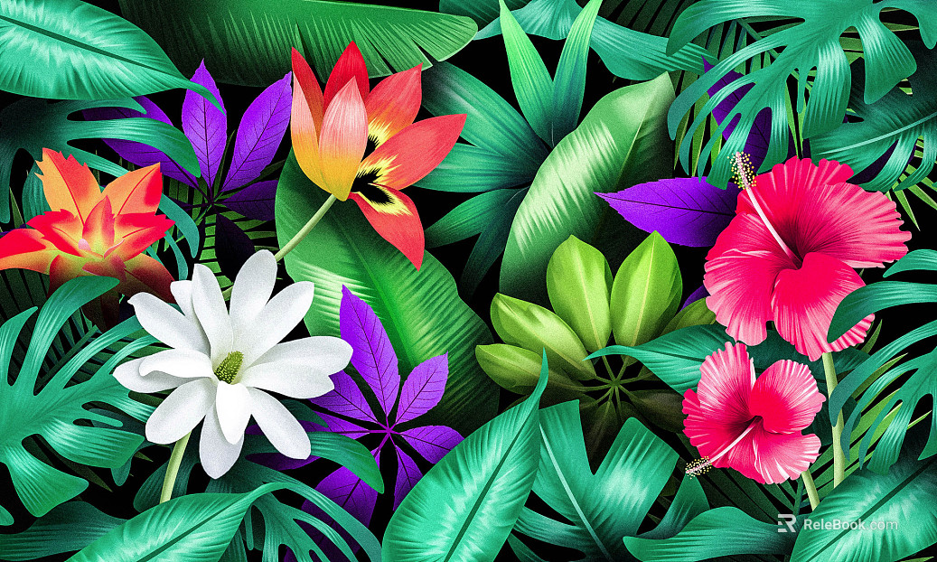 Plant painting texture