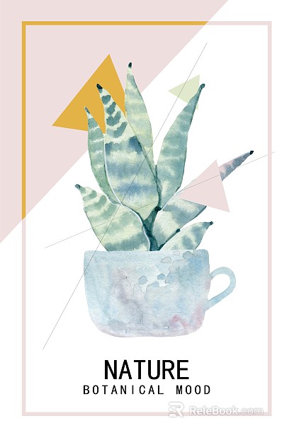 Plant painting texture