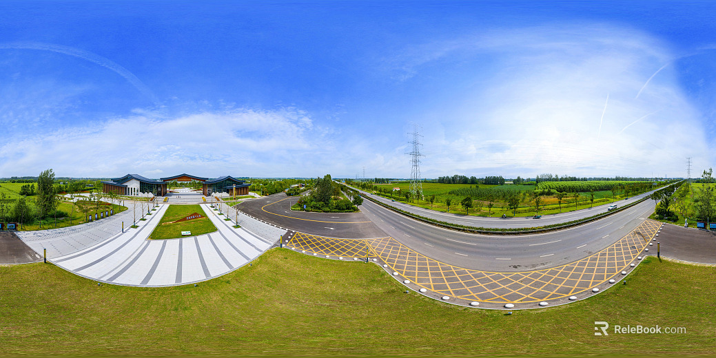 HDR ecological greening garden panorama texture