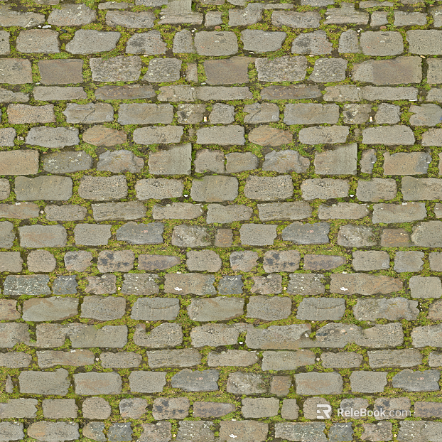 grass-planting brick texture