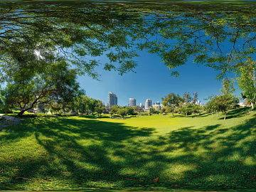 HDR blue sky white clouds lawn forest landscape panorama texture (ID:ffach664738)