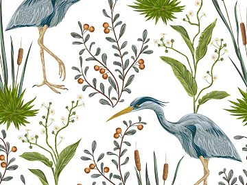 Flower and Bird Wallpaper texture (ID:ffach561856)