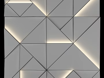 Minismal Wind White Geometric Wall Panel texture (ID:ffaeh697091)