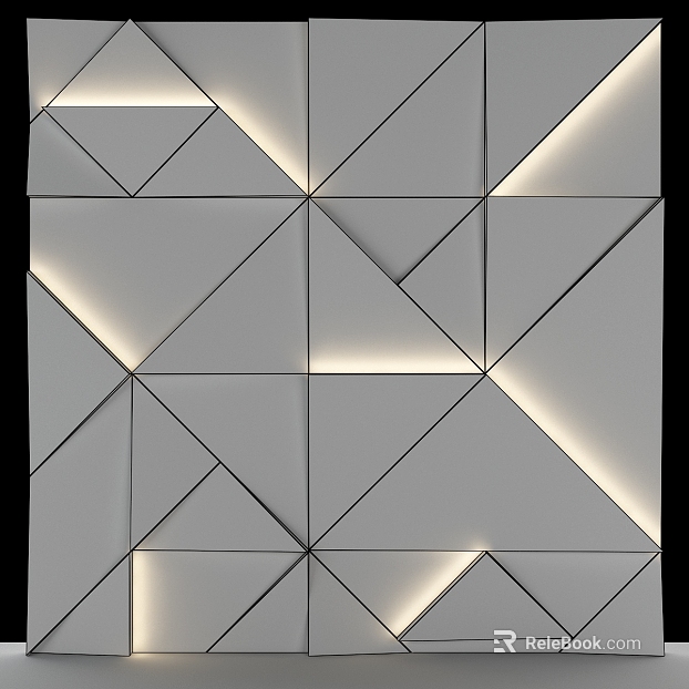 Minismal Wind White Geometric Wall Panel texture