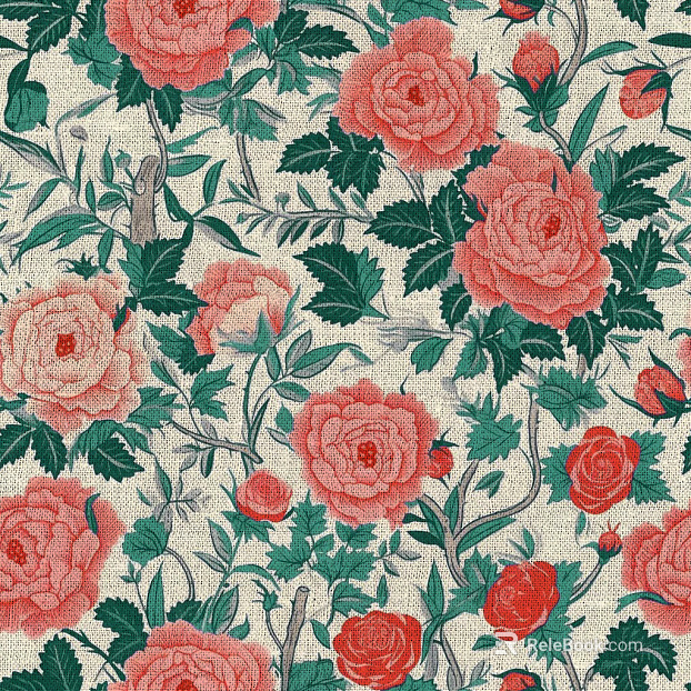 traditional flower cloth pattern texture